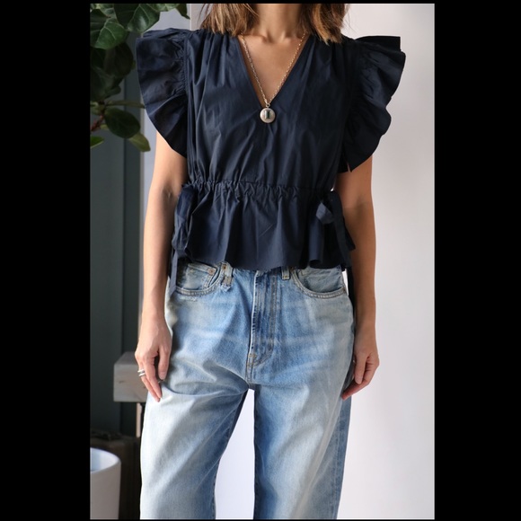 NWT Ulla Johnson Iyla Cotton Poplin Top 6 💙